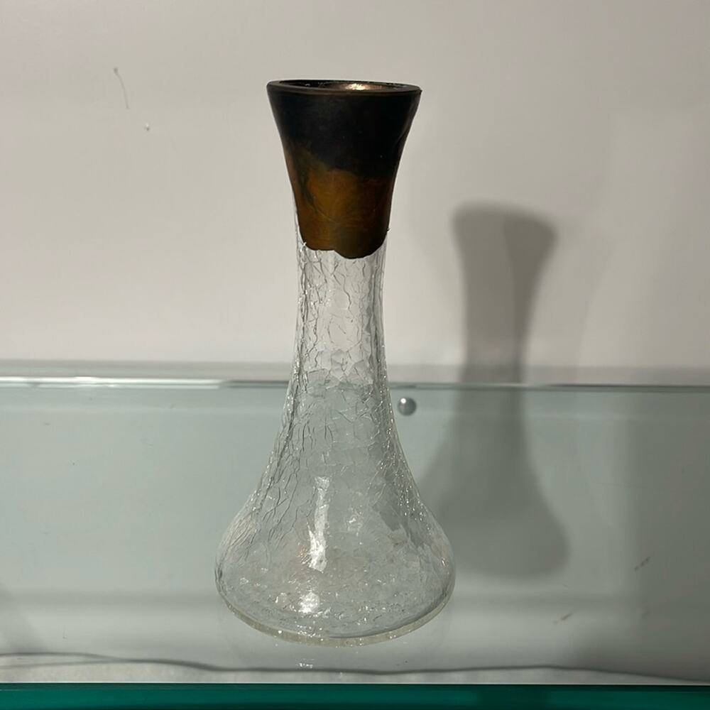Handmade Blown Glass Vase C11 M Frosted White Crystal